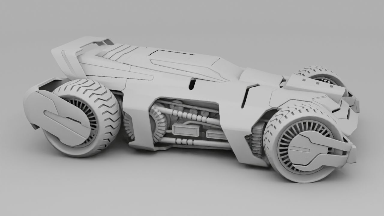 sci-fi vehicle 3D model_6