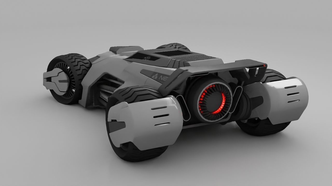 sci-fi vehicle 3D model_4