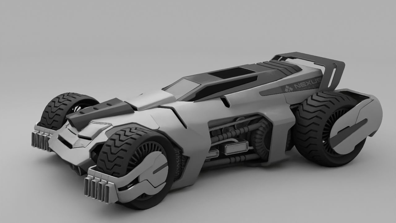 sci-fi vehicle 3D model_2