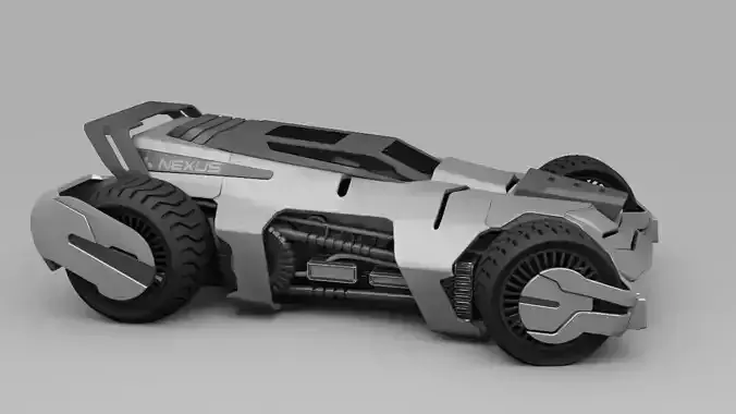 sci-fi vehicle 3D model