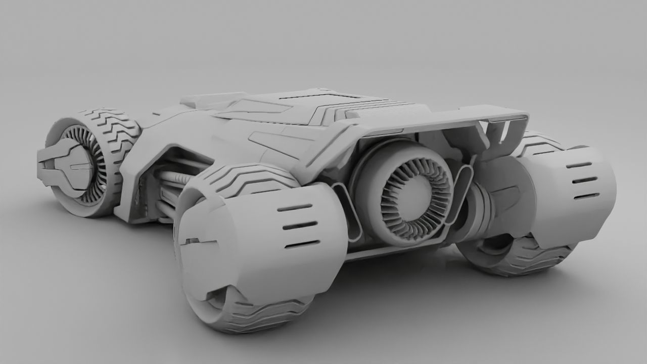 sci-fi vehicle 3D model_8