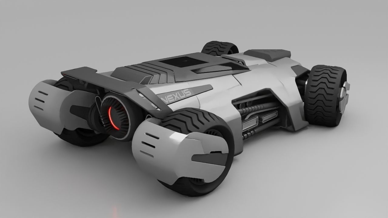 sci-fi vehicle 3D model_5