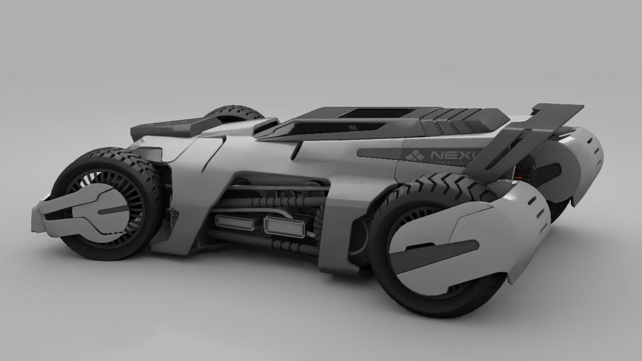 sci-fi vehicle 3D model_3