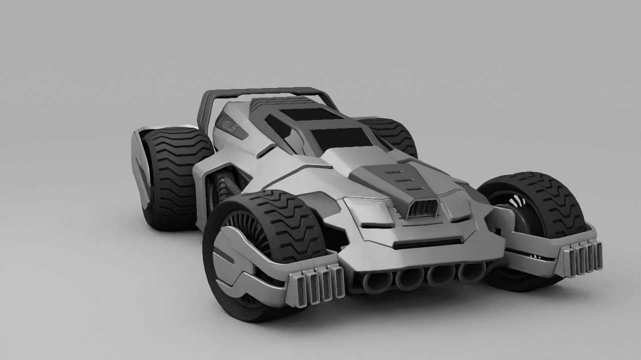 sci-fi vehicle 3D model_1