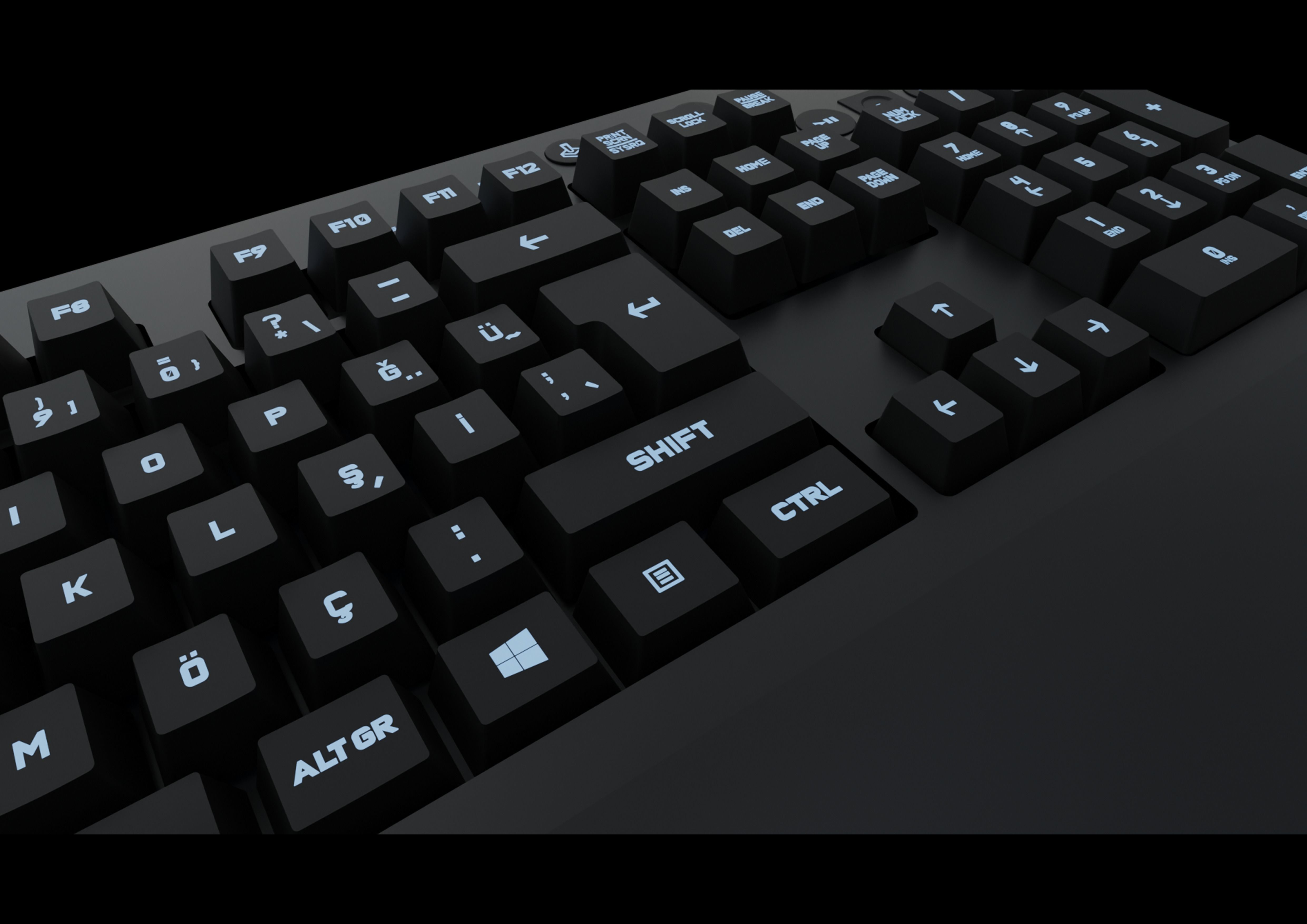 logitech keyboard 3D model_6