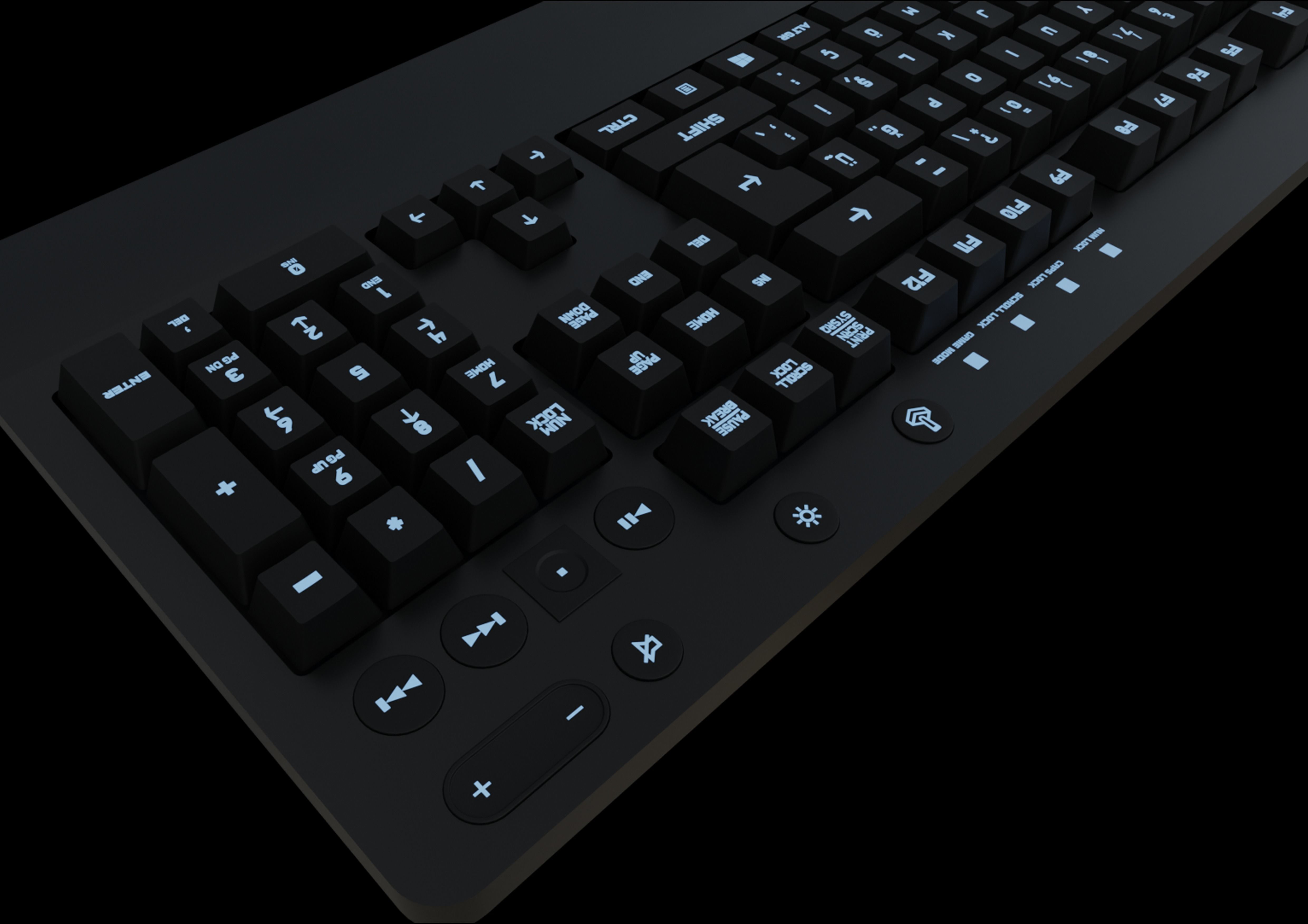 logitech keyboard 3D model_5