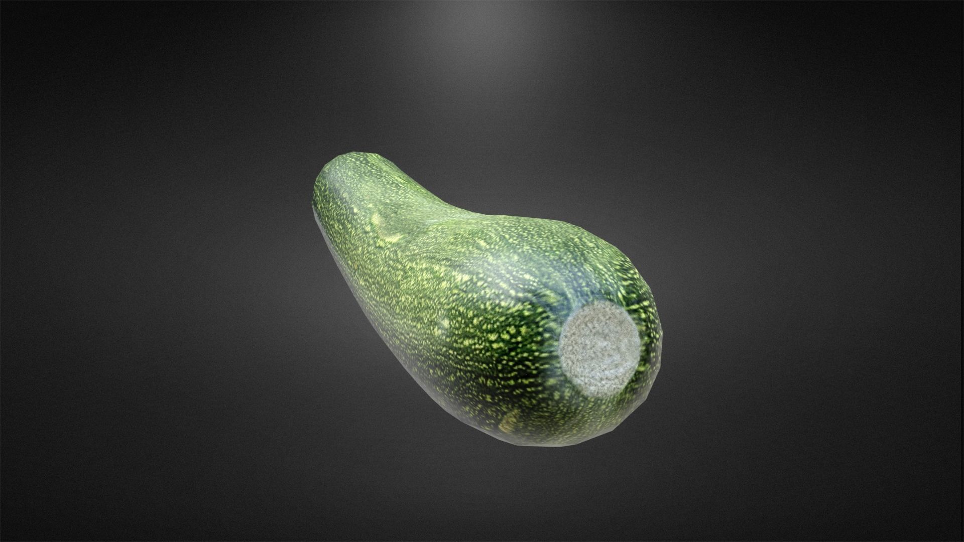 Zucchini cucumber Low-poly 3D model_1