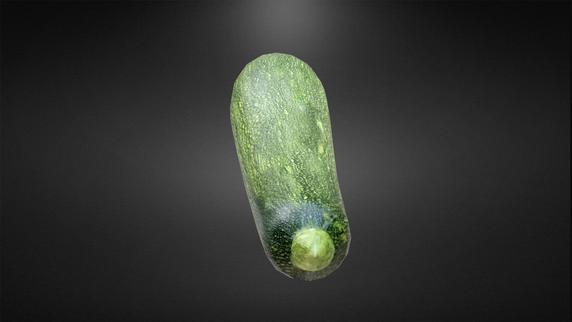 Zucchini cucumber Low-poly 3D model_3