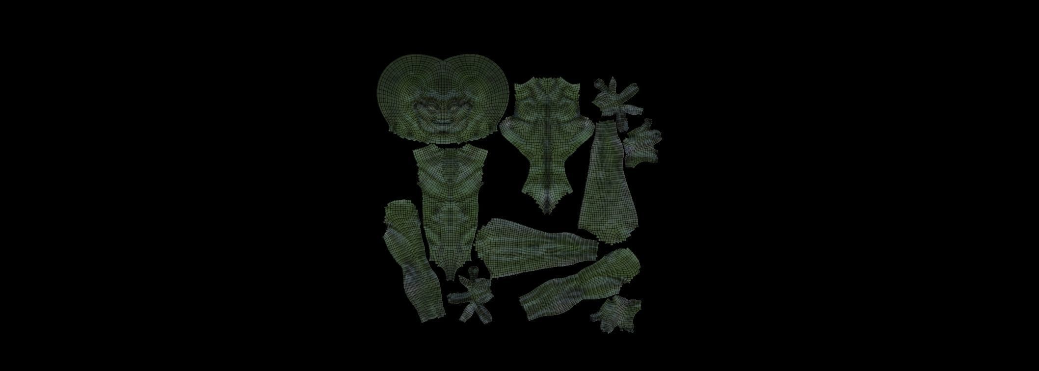 3D Alien humanoid 3D model_4