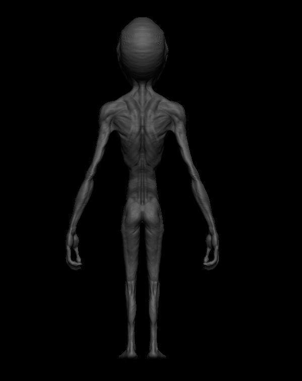 3D Alien humanoid 3D model_3