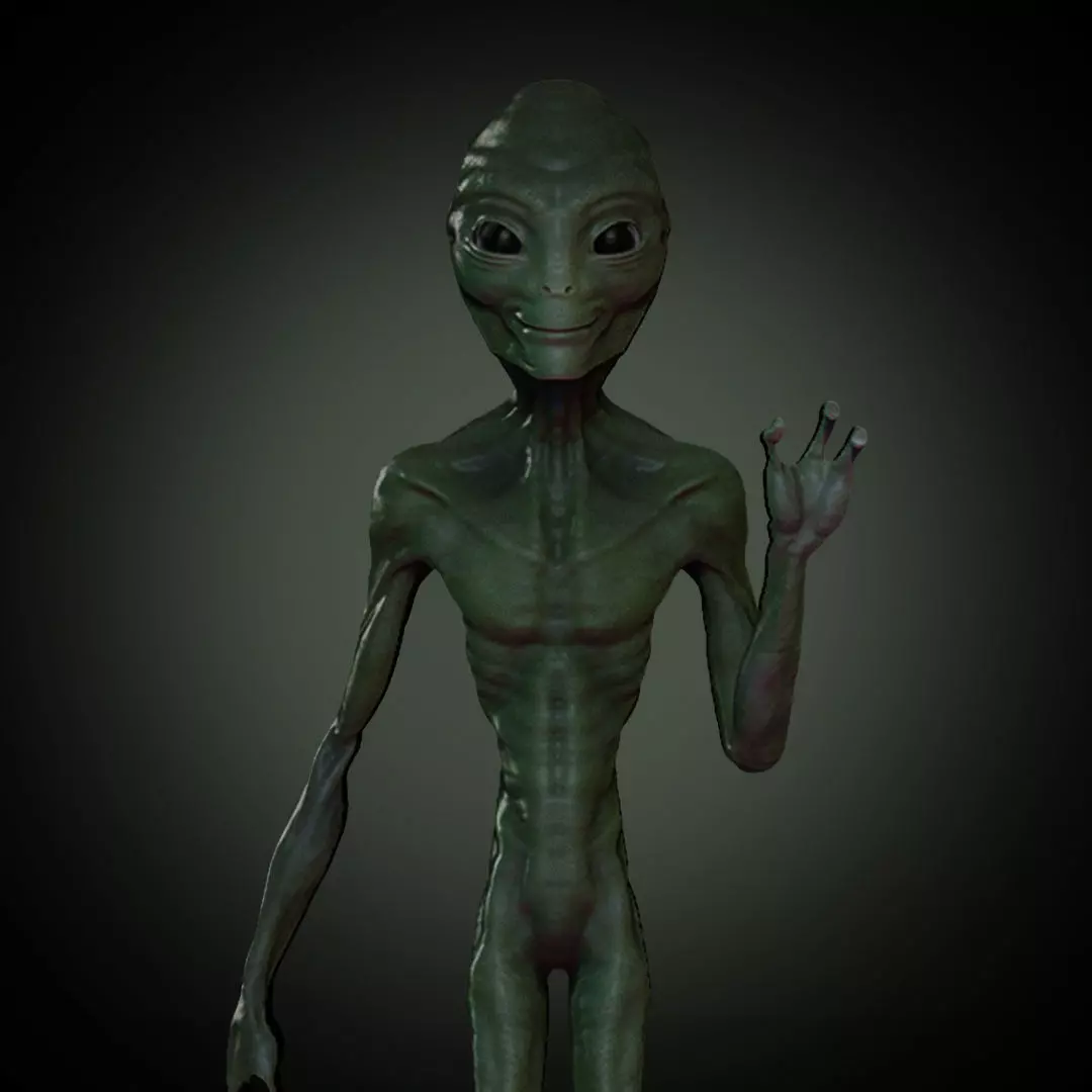 3D Alien humanoid 3D model_0