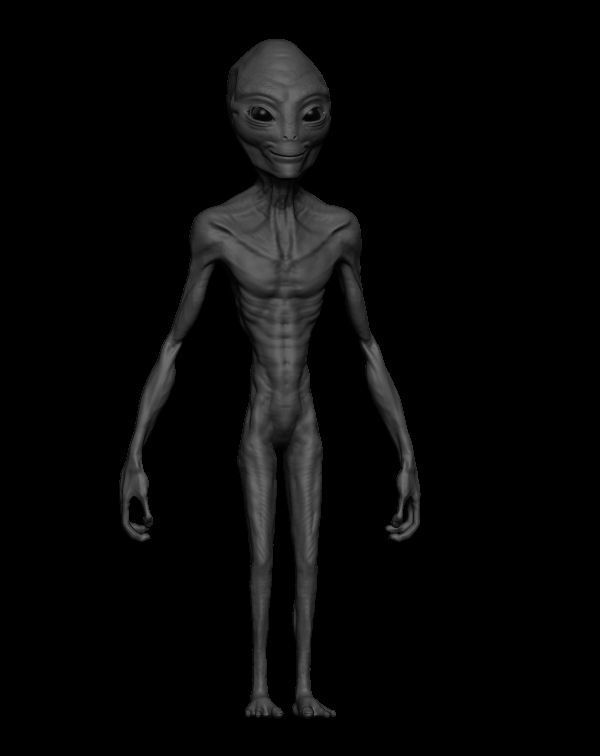 3D Alien humanoid 3D model_1