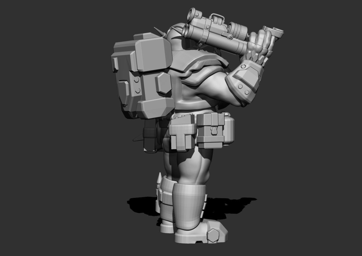 Deep Rock Galactic Scout class 3D print model_3