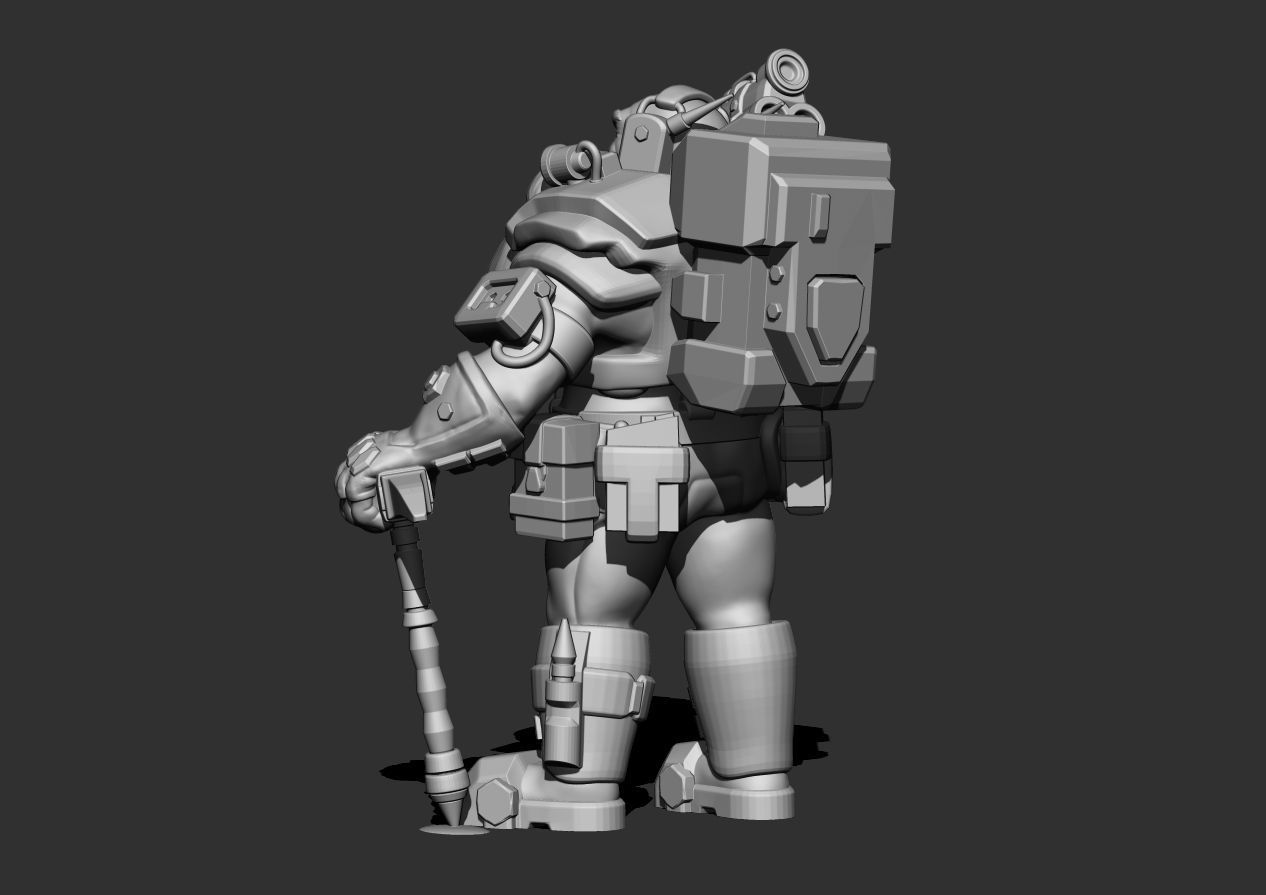 Deep Rock Galactic Scout class 3D print model_2