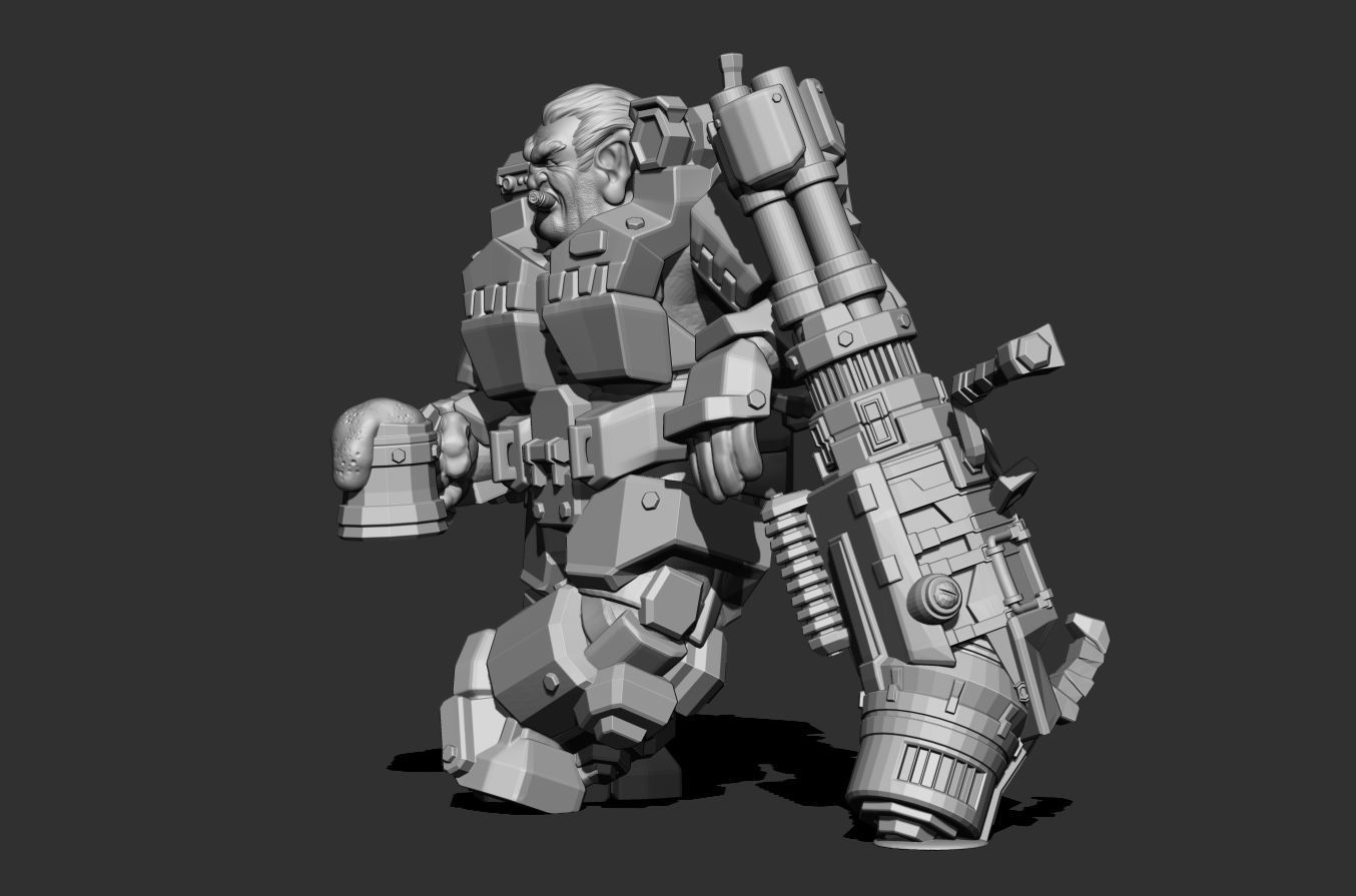 Deep Rock Galactic Gunner class 3D print model_1