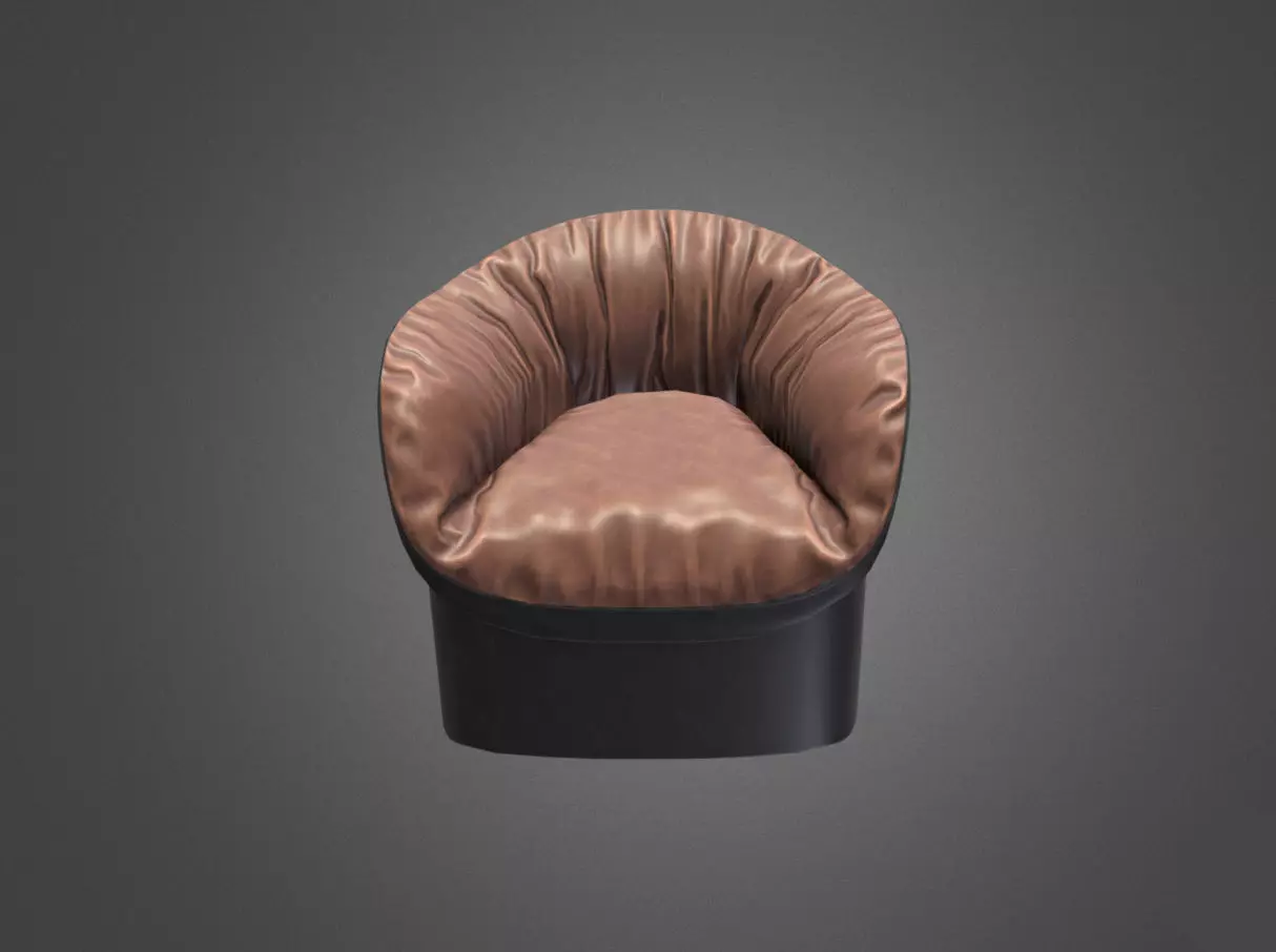 Sofa Chair Low-poly 3D model_0