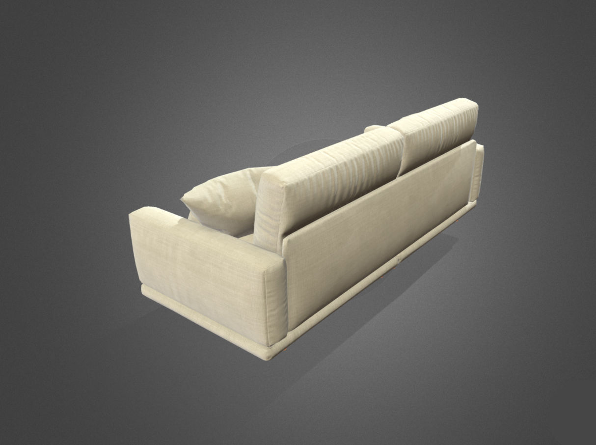 Sofa Lowpoly Low-poly 3D model_5