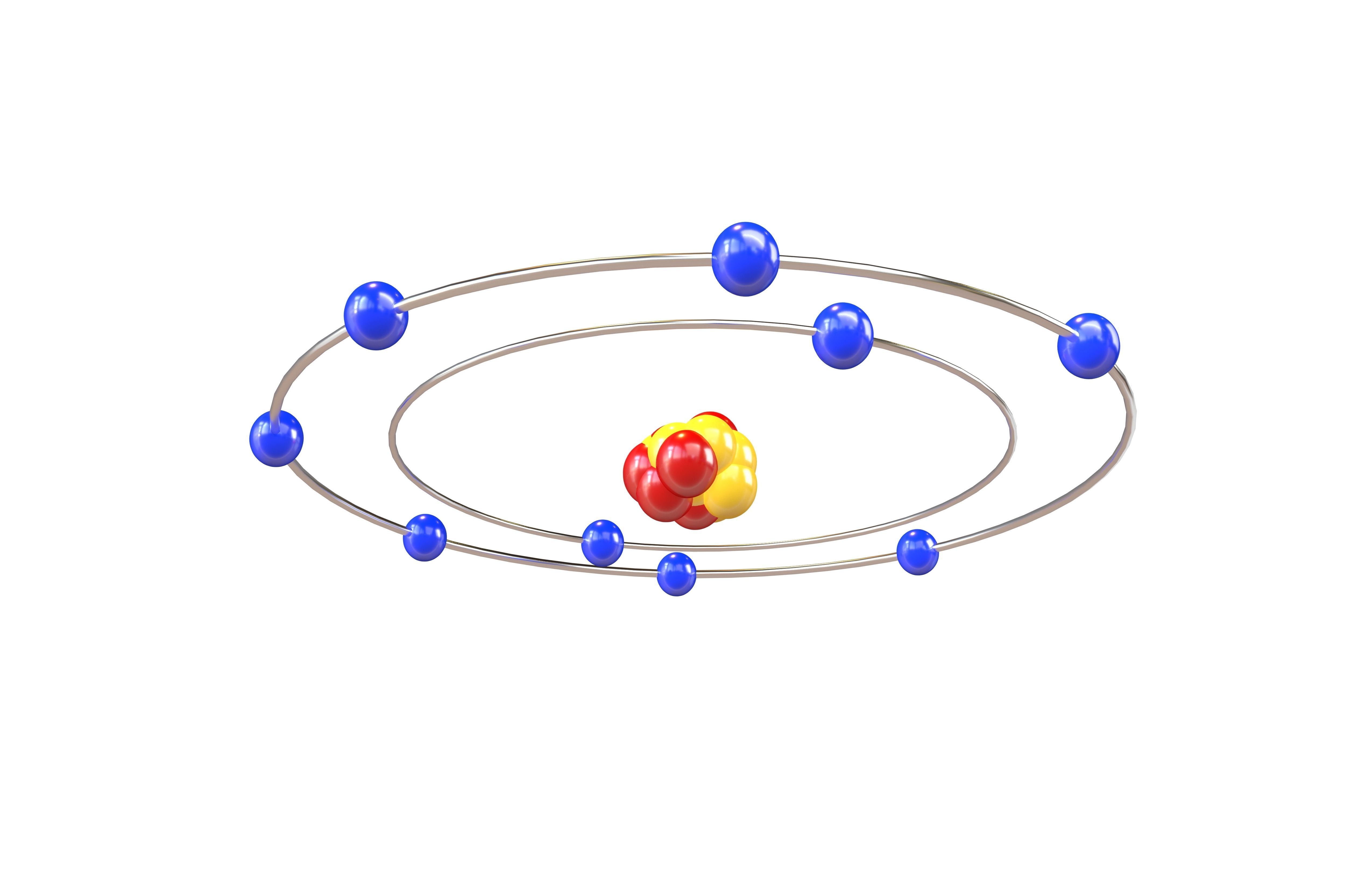 Fluorine Chemical Element v1 001 Low-poly 3D model_3