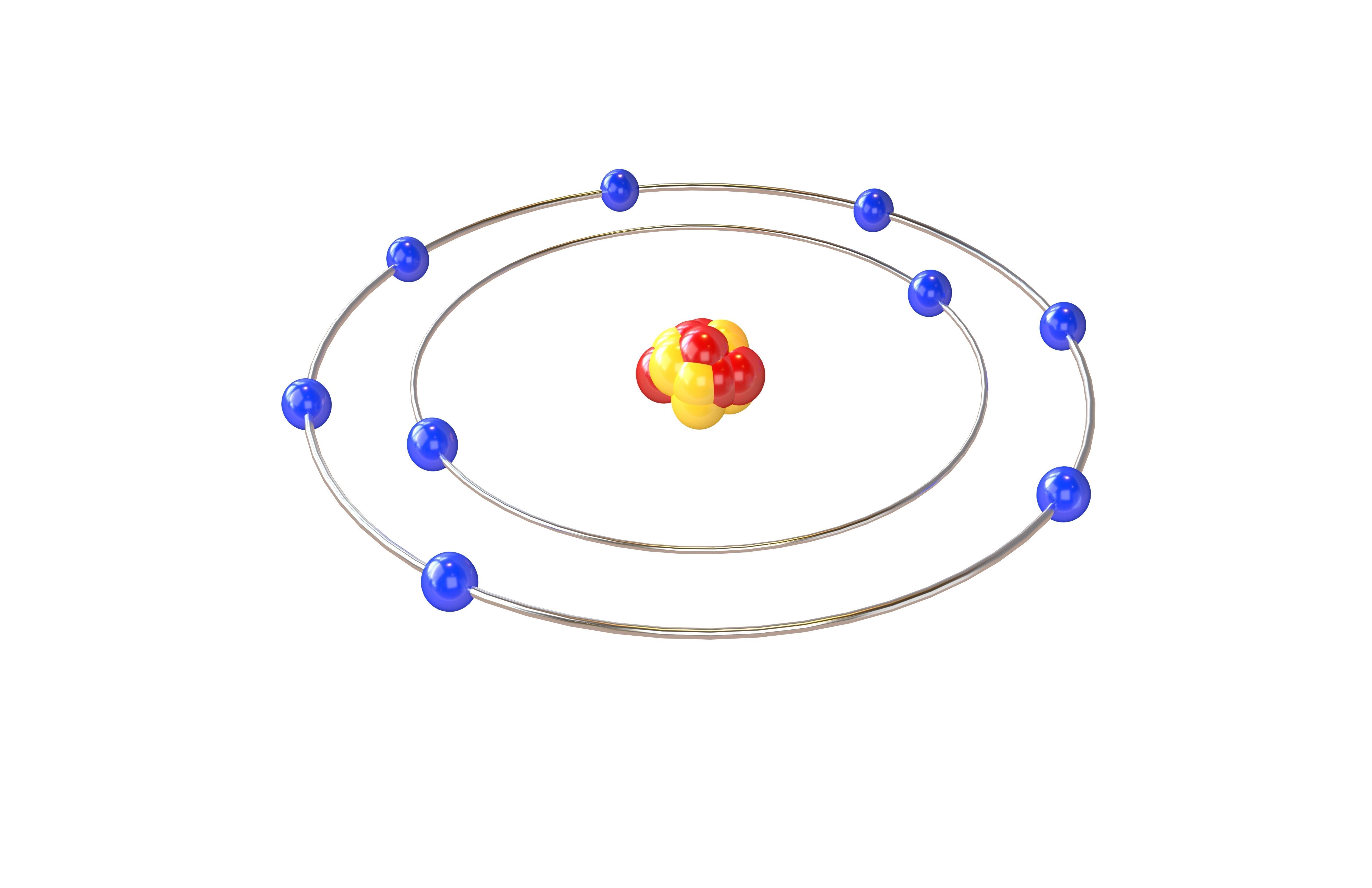 Fluorine Chemical Element v1 001 Low-poly 3D model_2