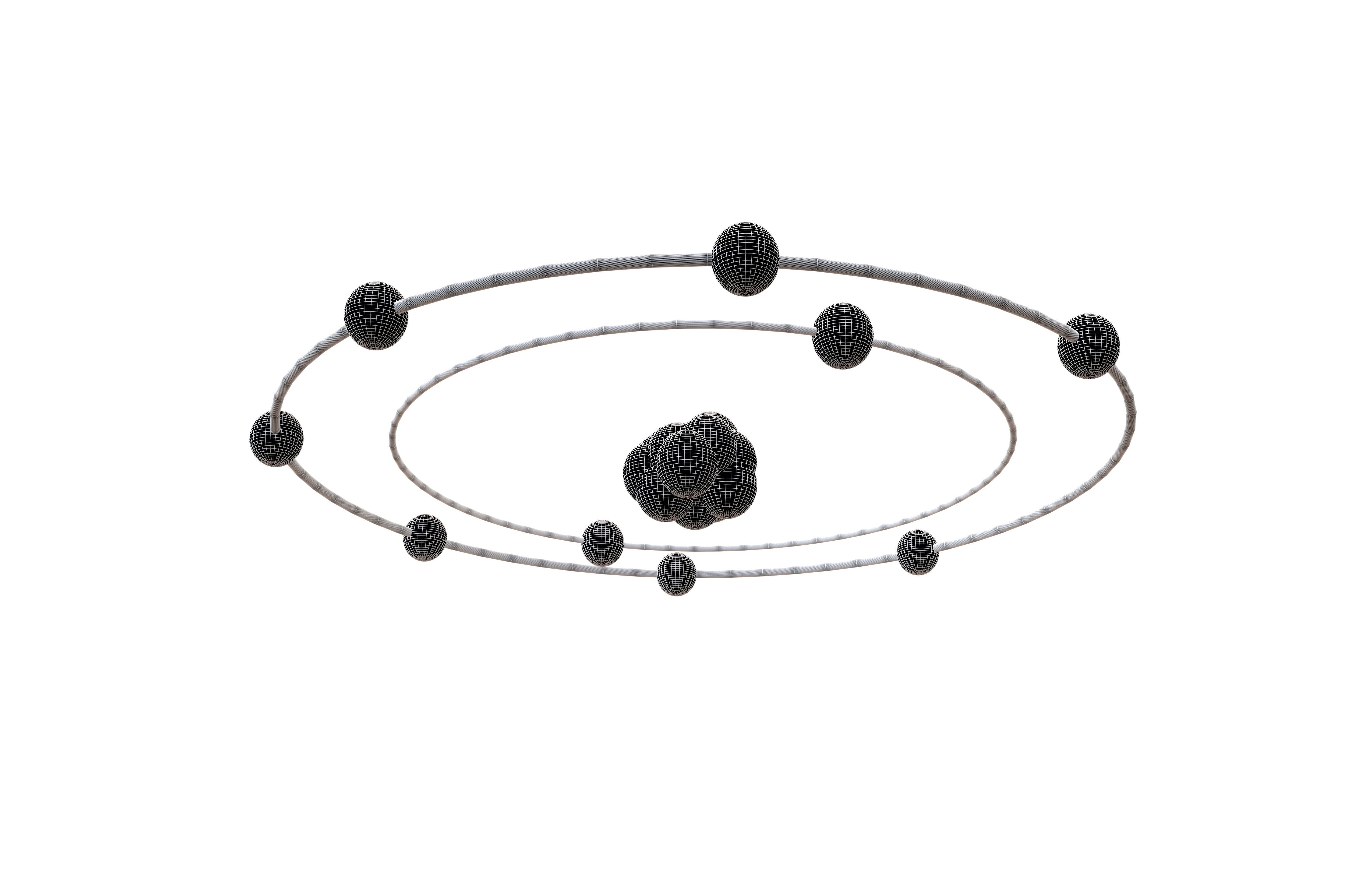 Fluorine Chemical Element v1 001 Low-poly 3D model_7