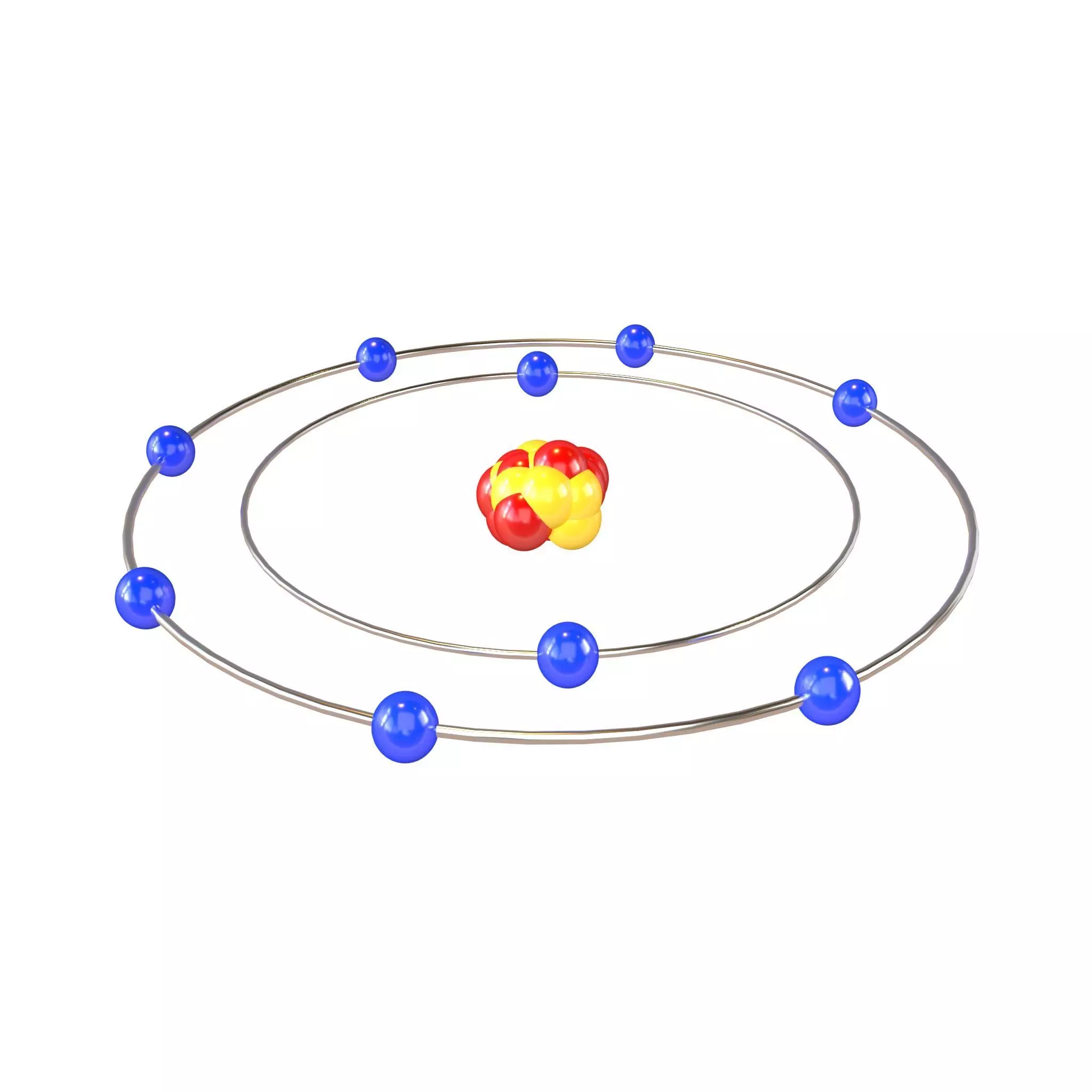 Fluorine Chemical Element v1 001 Low-poly 3D model_0