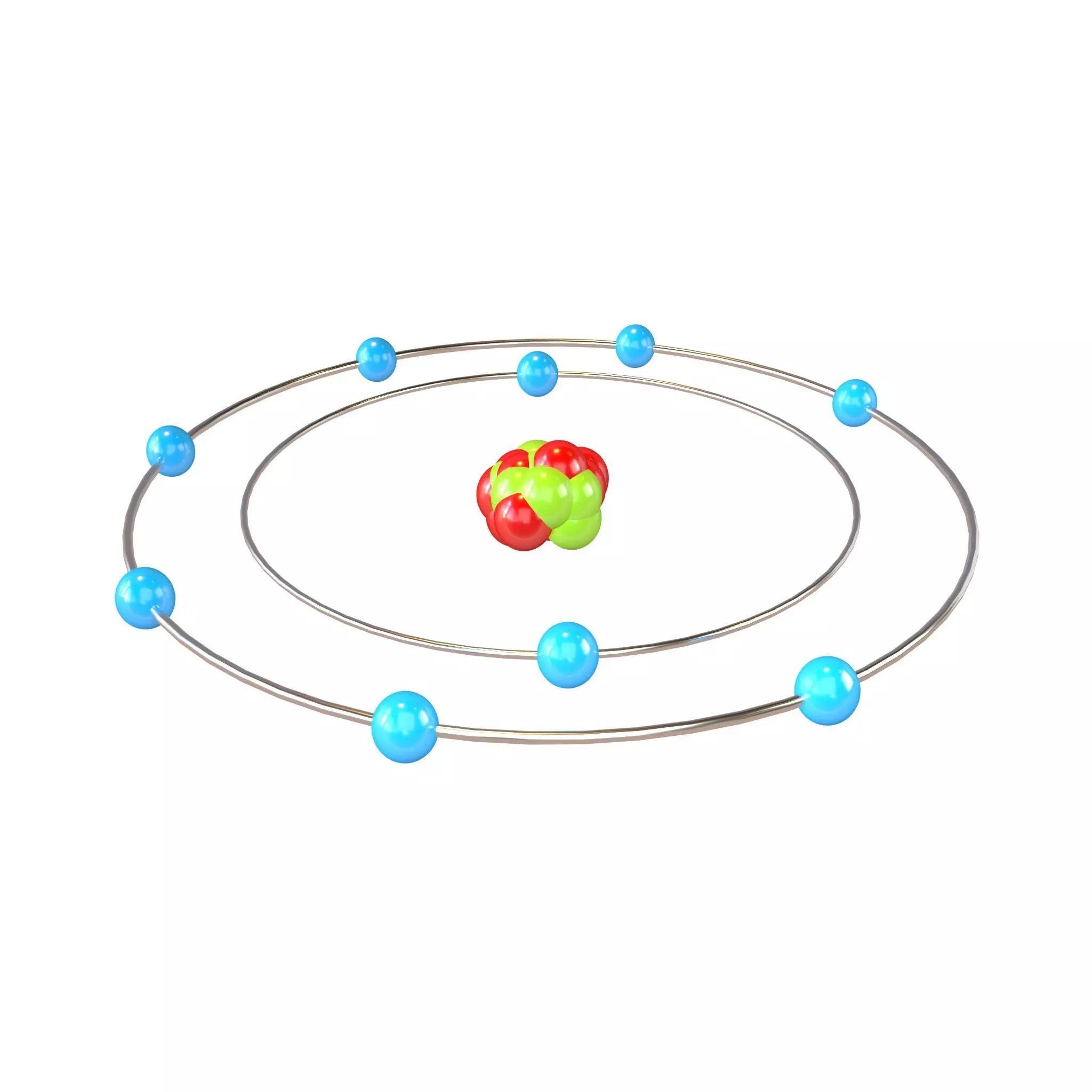 Fluorine Chemical Element v1 002 Low-poly 3D model_0
