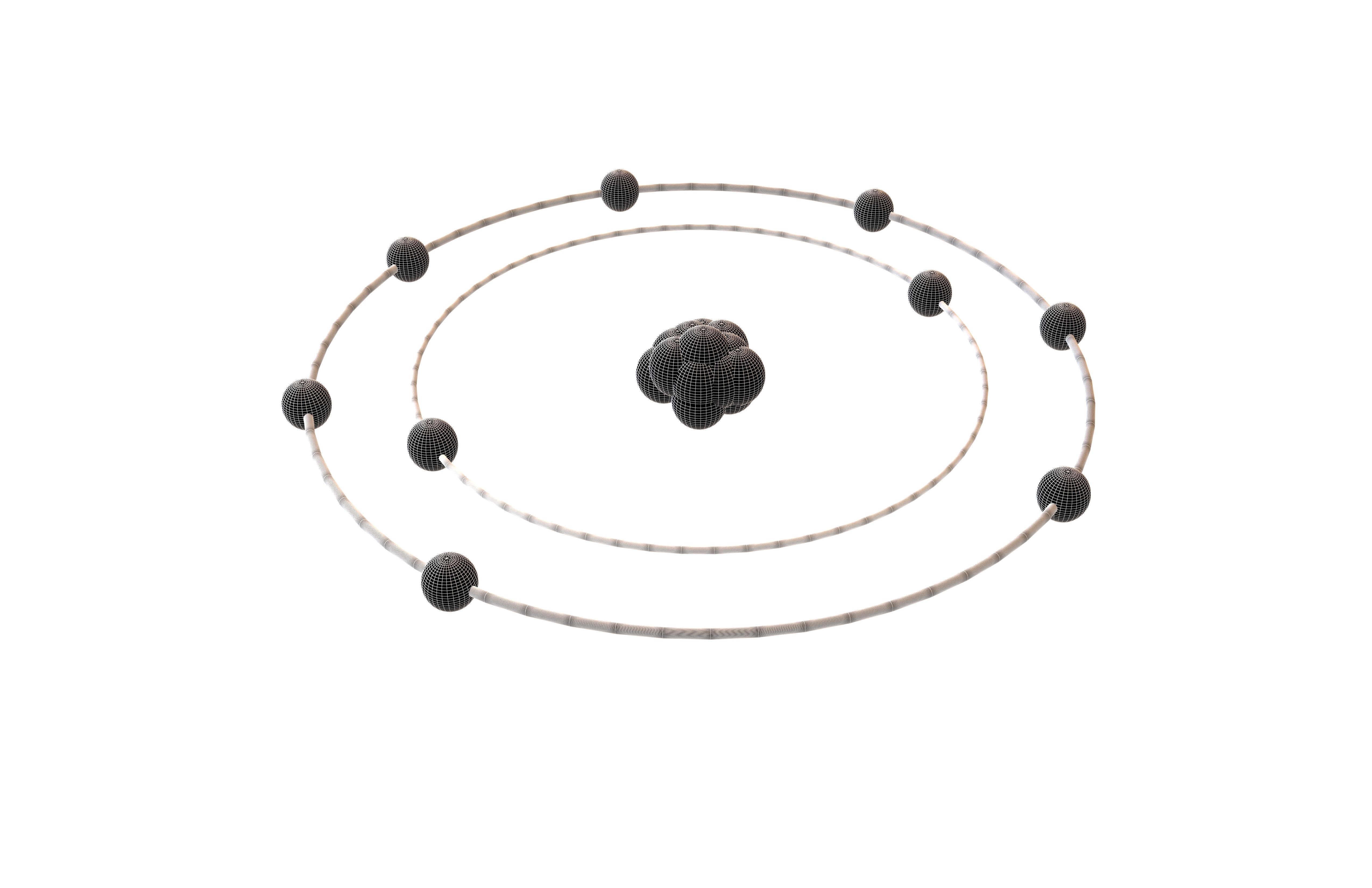 Fluorine Chemical Element v1 002 Low-poly 3D model_6