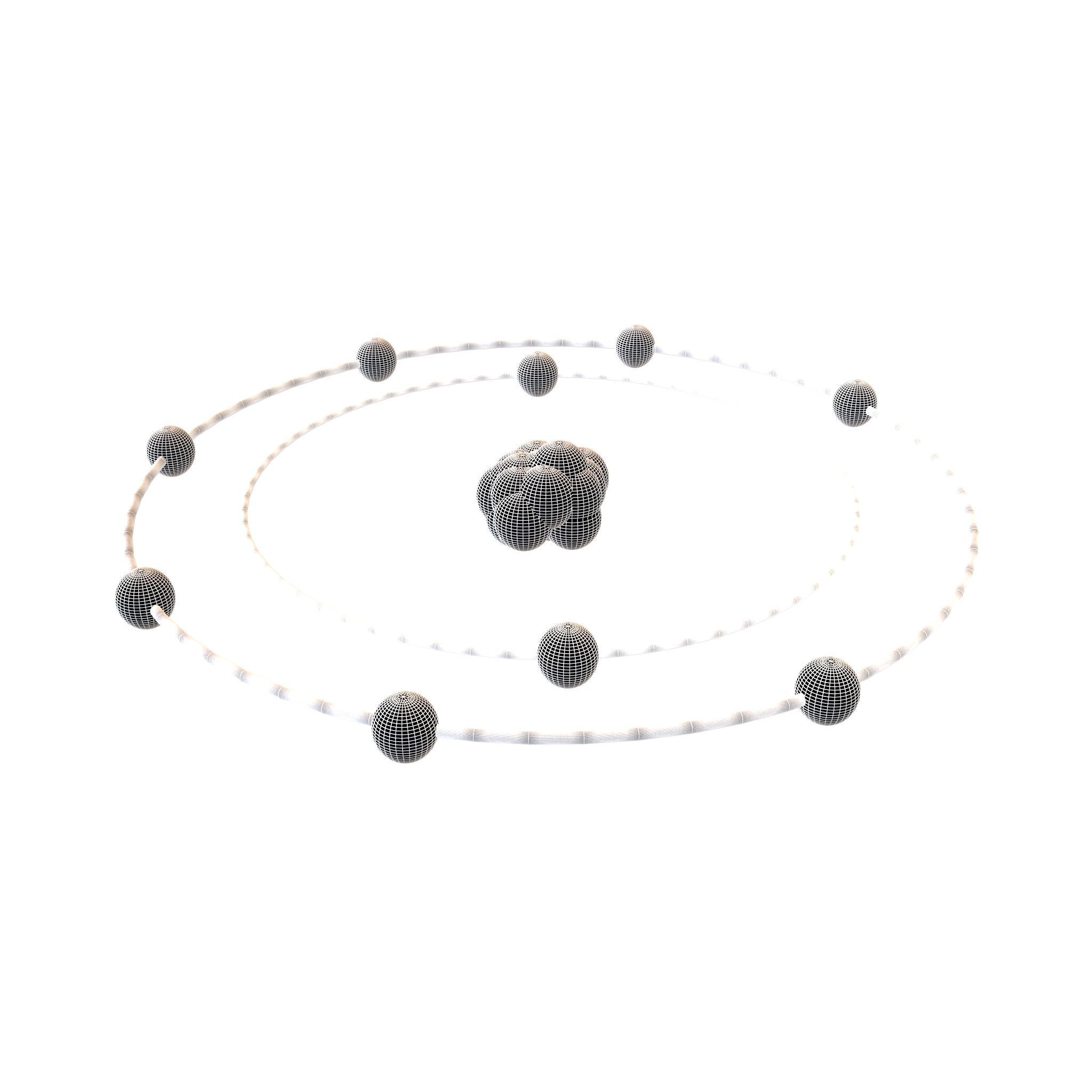 Fluorine Chemical Element v1 002 Low-poly 3D model_4