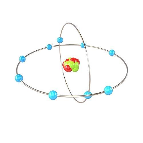 Fluorine Chemical Element v2 002 Low-poly 3D model