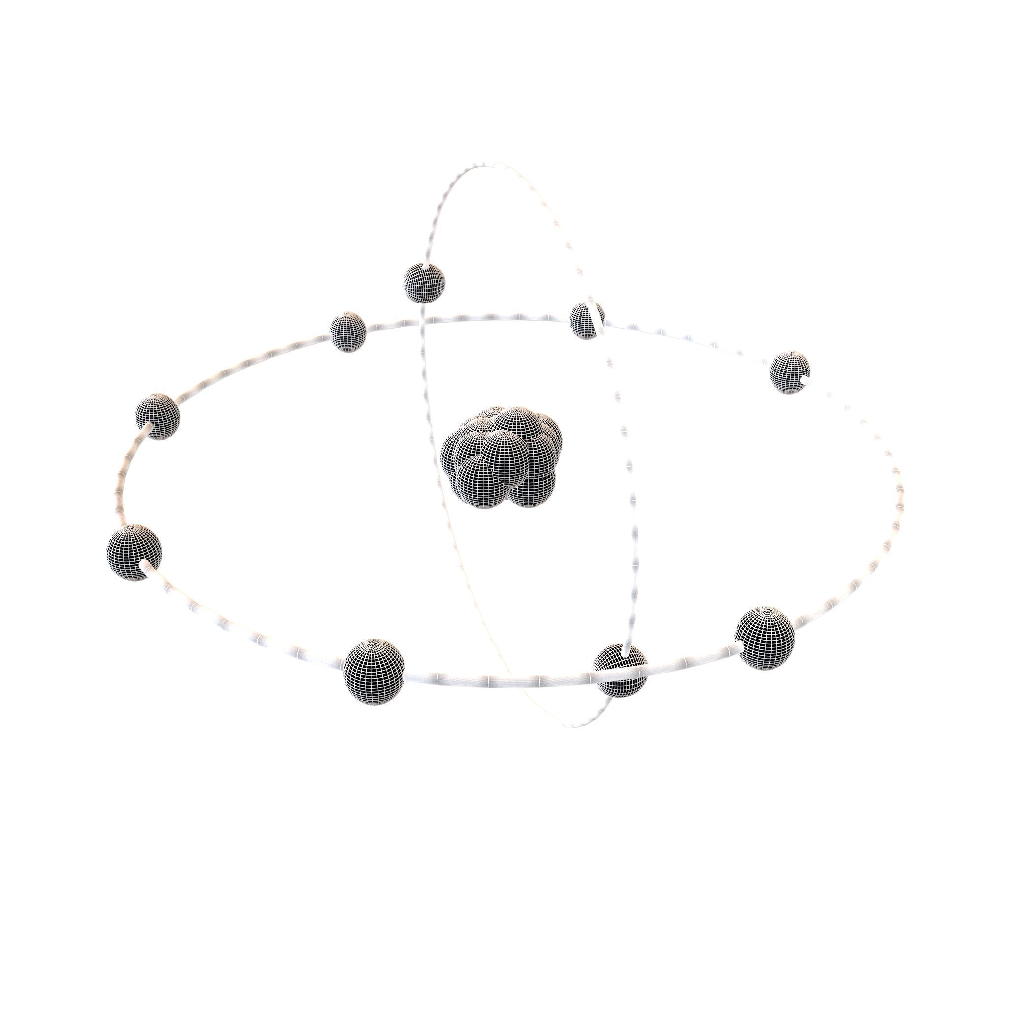 Fluorine Chemical Element v2 002 Low-poly 3D model_4