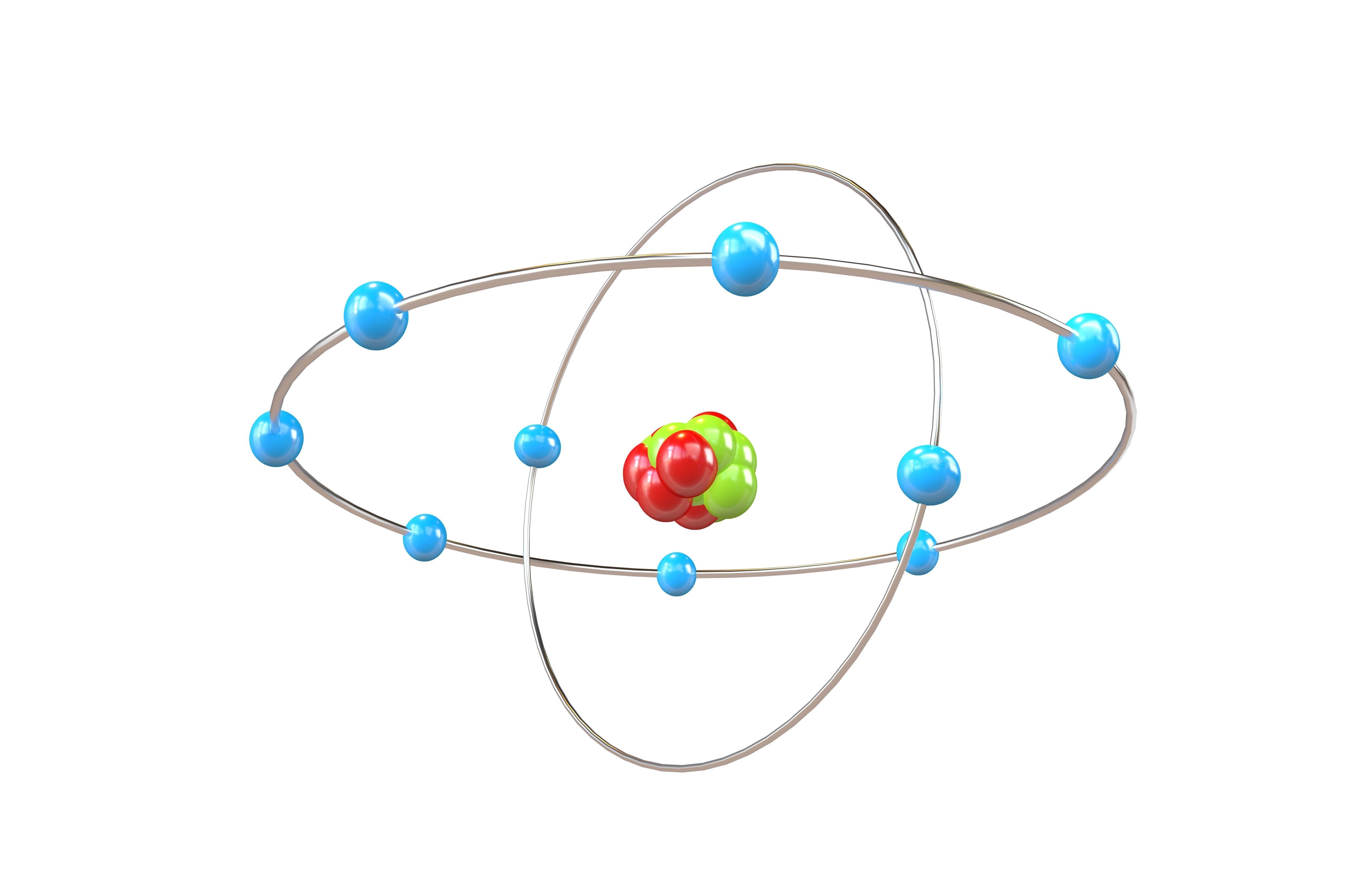 Fluorine Chemical Element v2 002 Low-poly 3D model_3