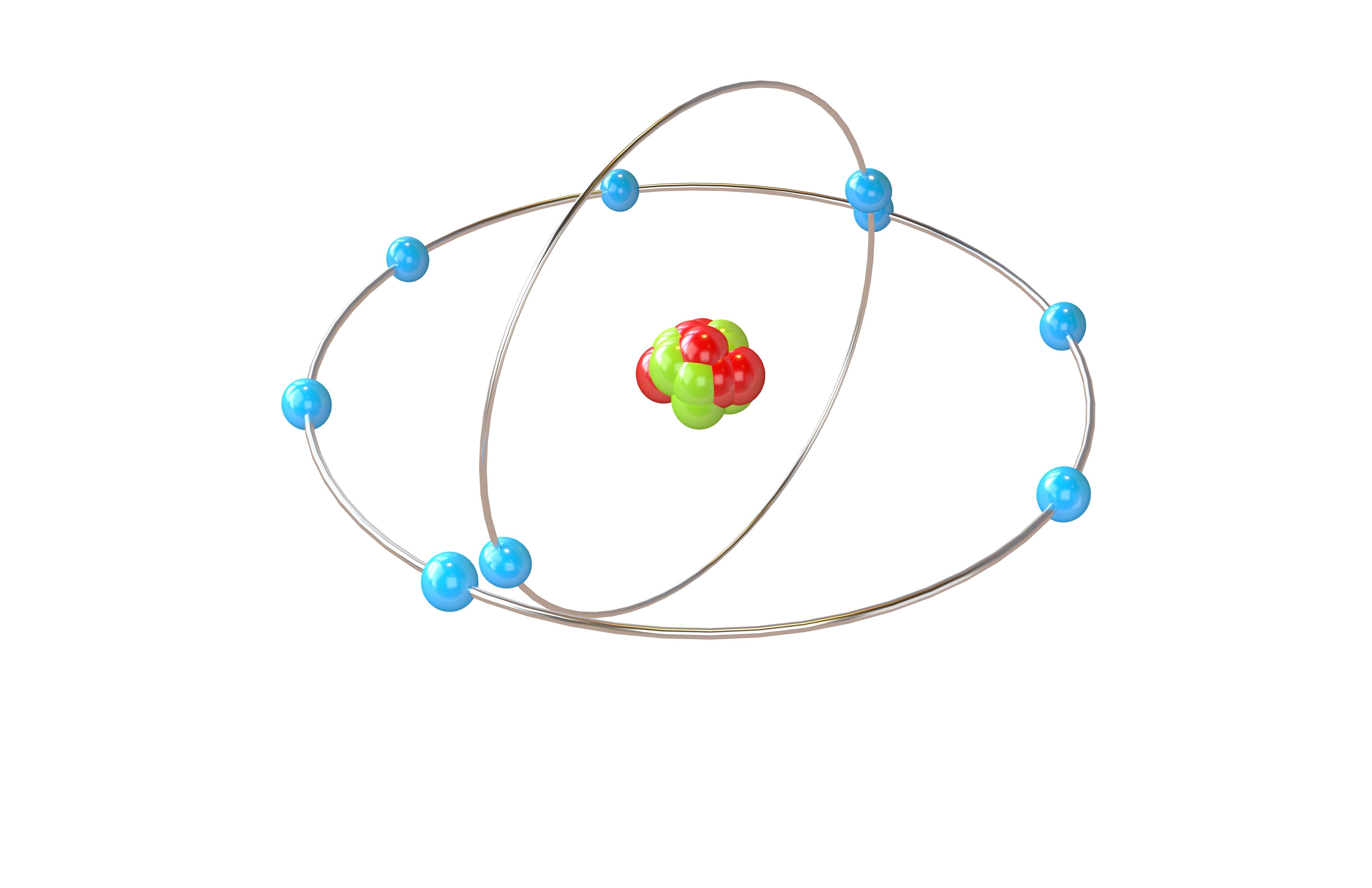 Fluorine Chemical Element v2 002 Low-poly 3D model_2