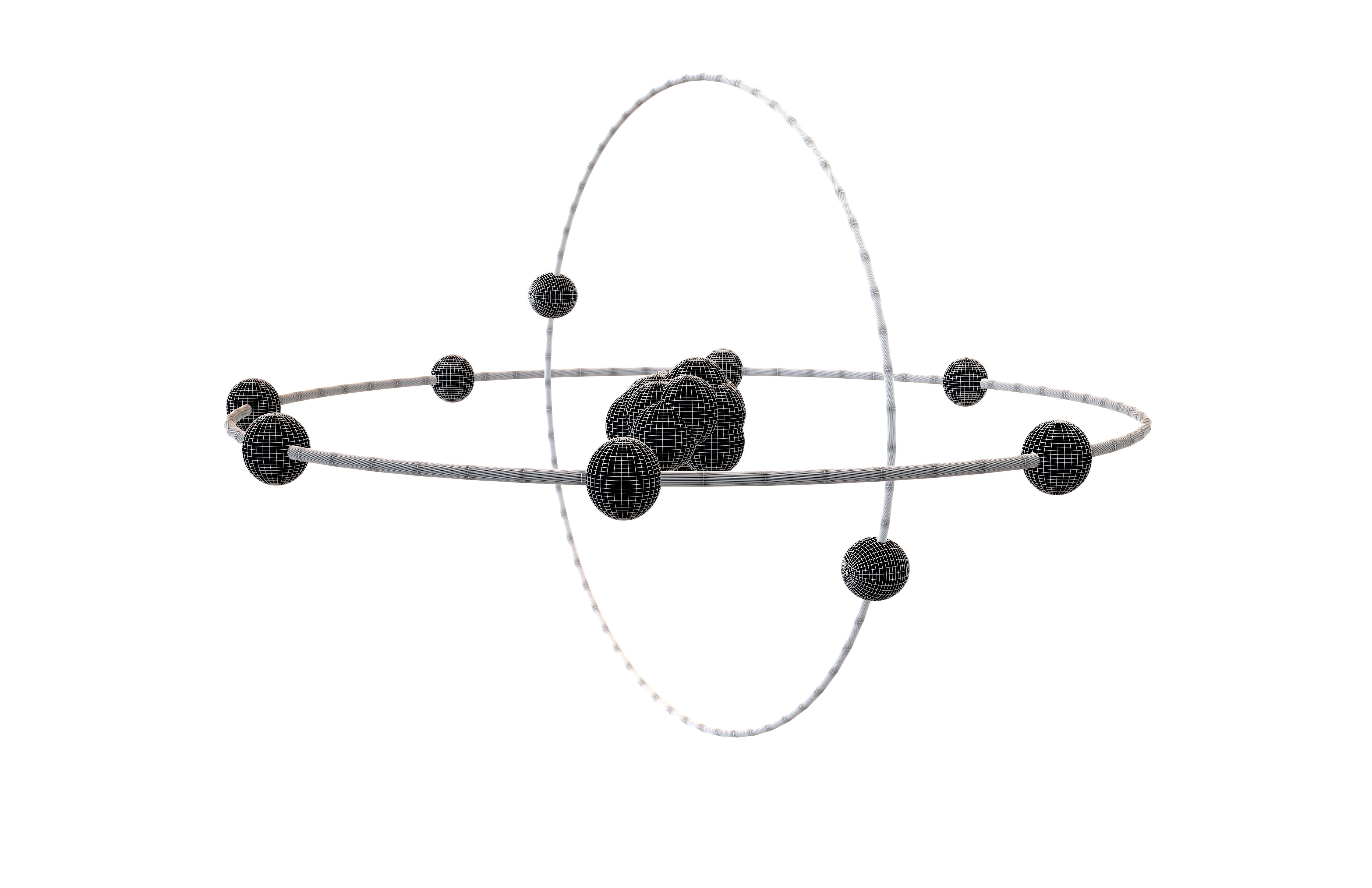 Fluorine Chemical Element v2 002 Low-poly 3D model_5