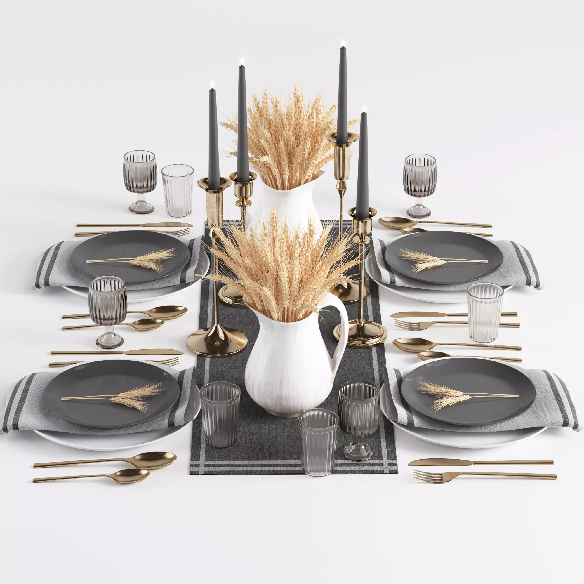 tableware set03 Low-poly 3D model