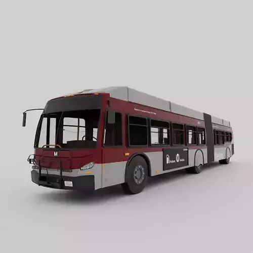  3D New Flyer XN40 articulated 3D model