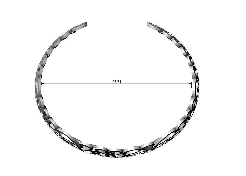 Maze bracelet 3D print model_11