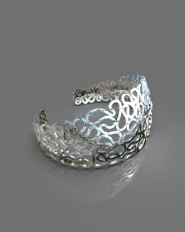 Maze bracelet 3D print model_5