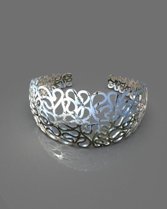 Maze bracelet 3D print model_8