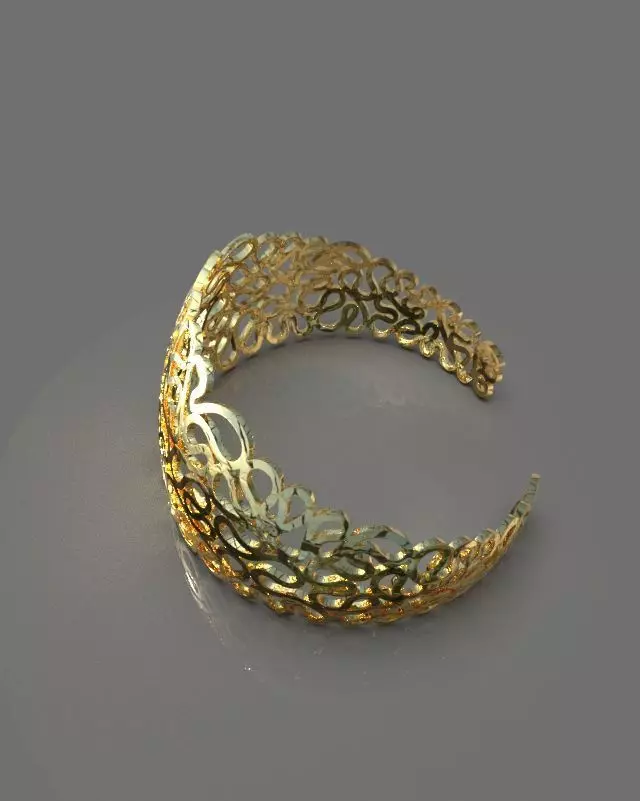 Maze bracelet 3D print model_0