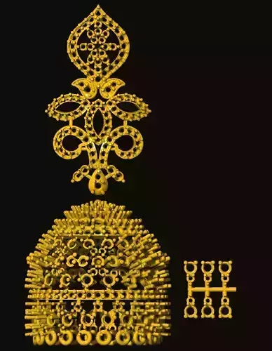 jumka gold tibetan jhumka