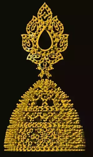 jumka golden ornament