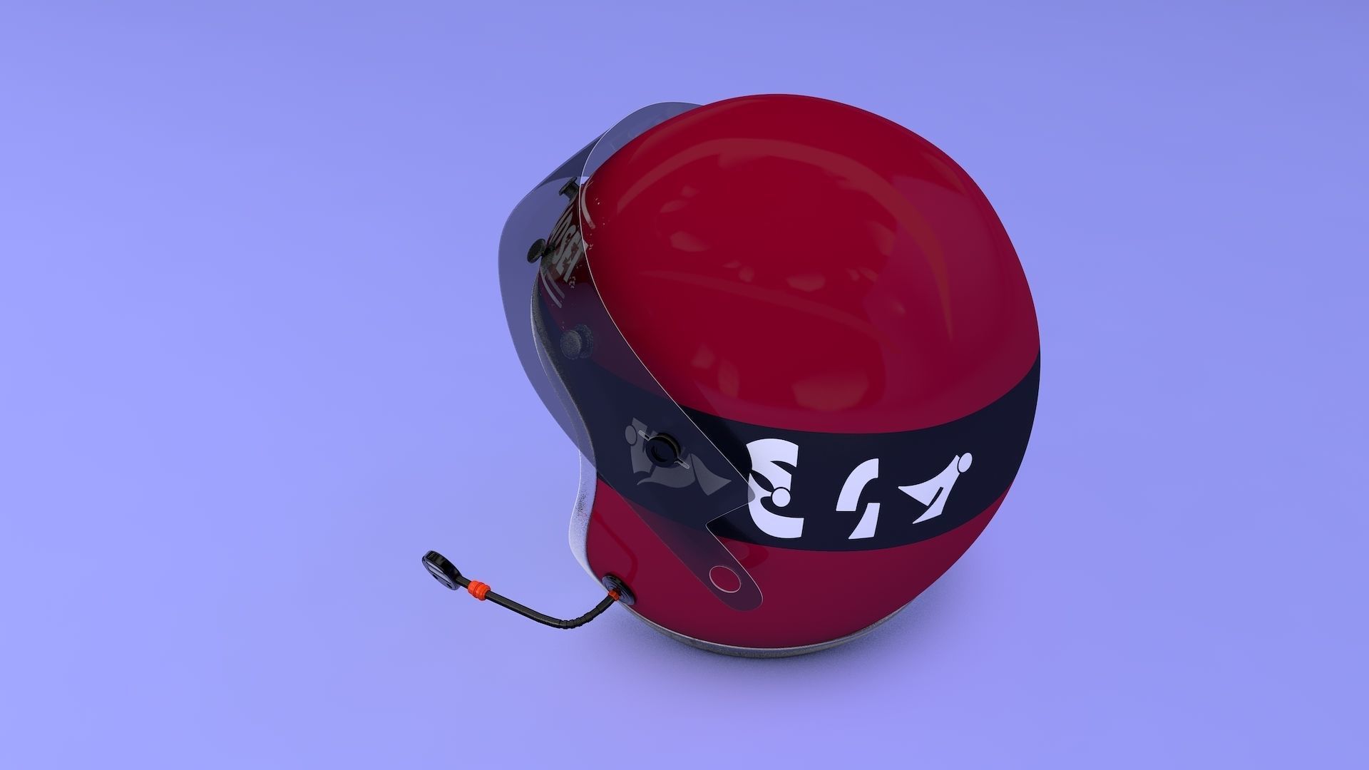 Cybervisor helmet 3D model_2