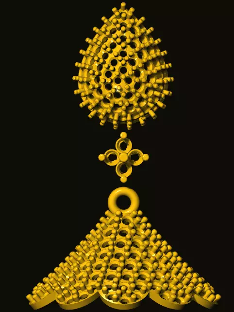 jumka gold pendant 3D print model_0