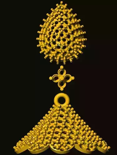 jumka gold pendant