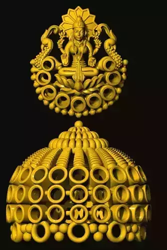 jumka golden statue of lord ganesha
