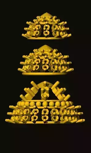 jumka golden alien ship in shape of pyramid