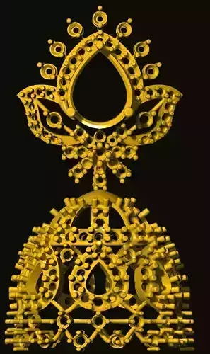 jumka golden ornament