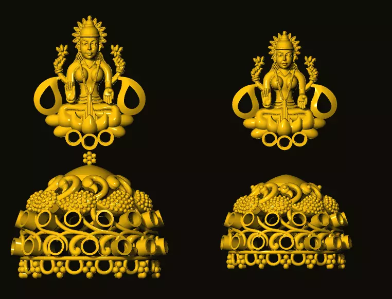 jumka indian jhumkas 3D print model