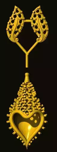 jumka golden heart 3D print model