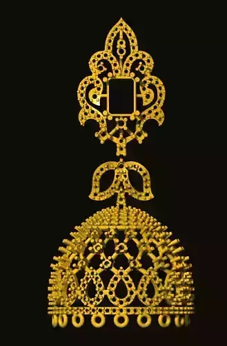 jumka golden ornament